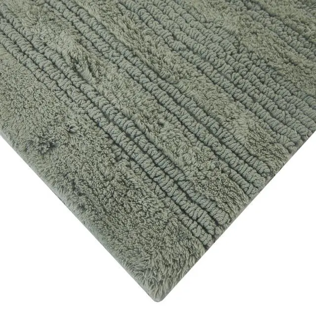 Alt view image 6 of 7 - Better Homes & Gardens Cut & Loop Reversible 2-Piece Bath Rug Set, Soft Green, 17 in x 24 in & 20 in x 30 in