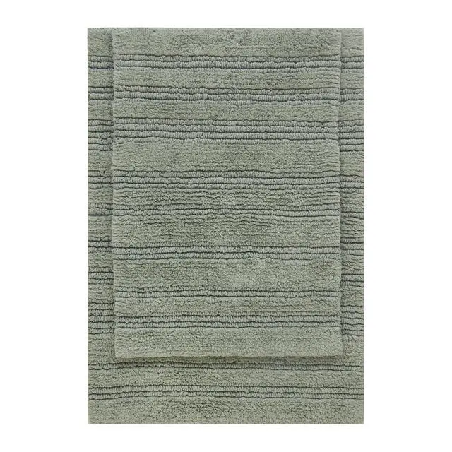 Alt view image 7 of 7 - Better Homes & Gardens Cut & Loop Reversible 2-Piece Bath Rug Set, Soft Green, 17 in x 24 in & 20 in x 30 in