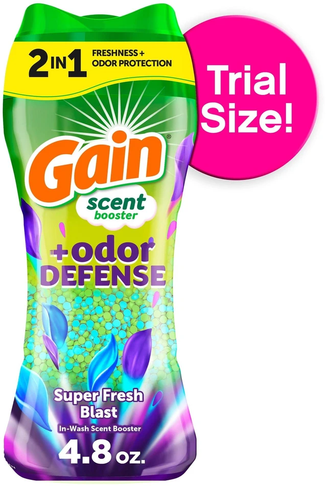 Main image of Gain Laundry Scent Beads, Odor Defense 2-in-1 In-Wash Scent Booster, Super Fresh Blast Scent, 4.8 oz