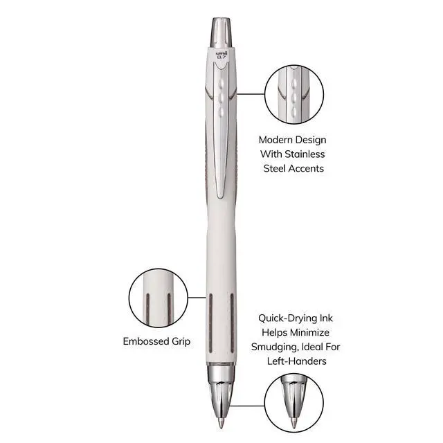 Alt view image 6 of 6 - uniball Jetstream Retractable Ballpoint Pens, Fine Point, 0.7mm, Black Ink, 4 Count