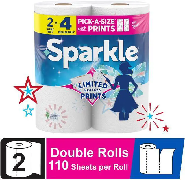 Main image of Sparkle Pick-a-Size Paper Towels, Limited Edition Summer Design, 2 Double Roll