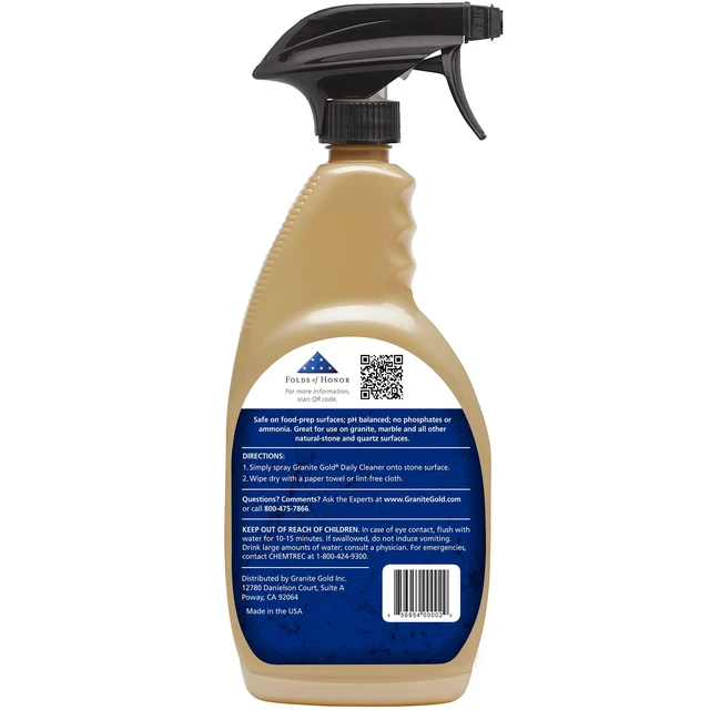 Alt view image 3 of 7 - Granite Gold Daily Cleaner for Granite, Marble, Quartz and More, Spray Bottle, 24 fl oz