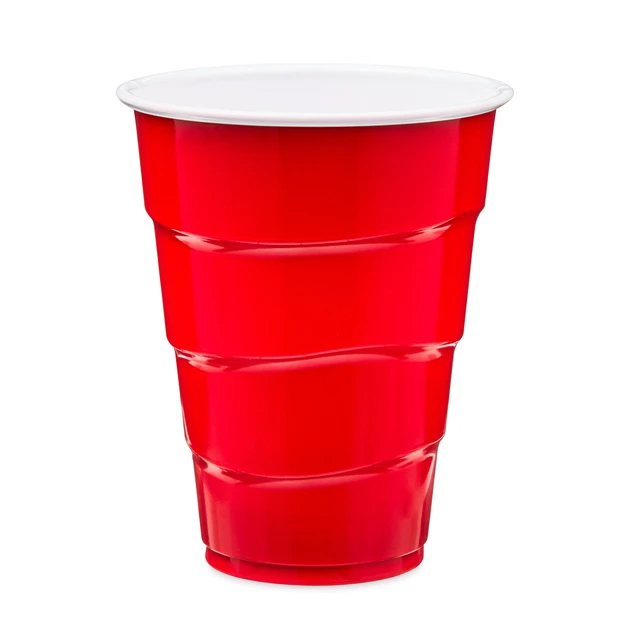 Alt view image 2 of 5 - Great Value Disposable Plastic Party Cups, Red, 9 oz, 50 Count