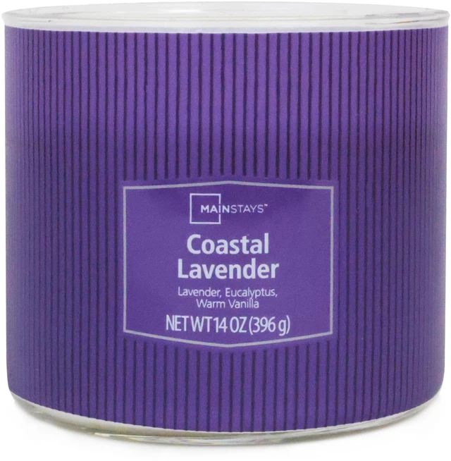 Alt view image 3 of 6 - Mainstays Coastal Lavender 3-Wick Decorative Wrap Candle, 14 oz