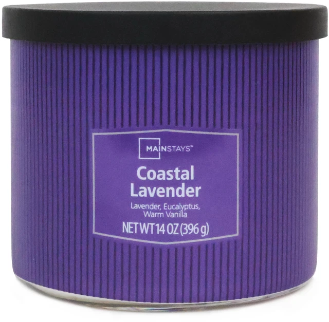 Alt view image 5 of 6 - Mainstays Coastal Lavender 3-Wick Decorative Wrap Candle, 14 oz