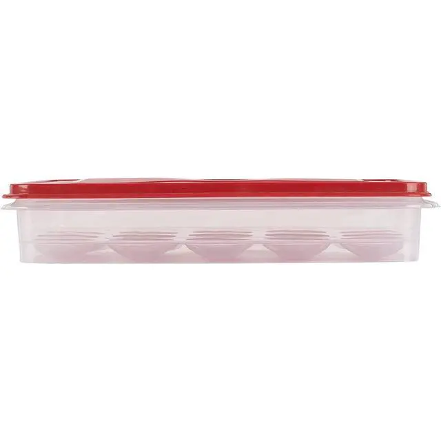 Alt view image 4 of 6 - Rubbermaid Egg Keeper Food Storage Container, Clear/Red, 1 Count