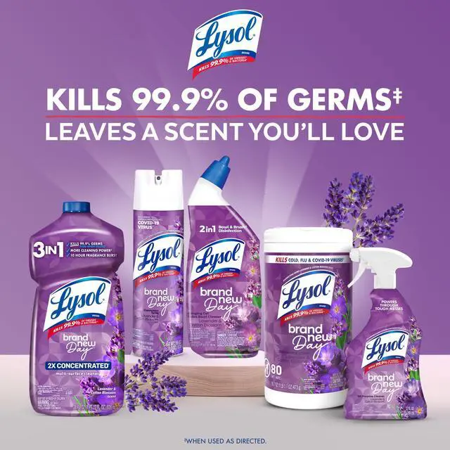 Alt view image 5 of 7 - Lysol All Purpose Cleaner, 2X Concentrated Multi-Surface Disinfectant Floor Cleaner for Mopping Solution, for Bathroom & Kitchen, Lavender & Cotton Blossom, 28 fl oz