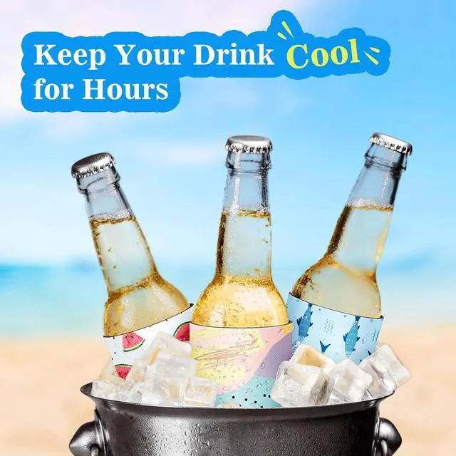 Alt view image 3 of 5 - 12 Pack Summer Can Cooler Sleeve Insulated Neoprene Can Coolers in Bulk