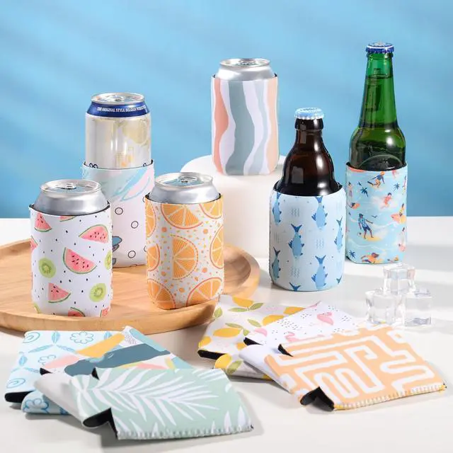 Alt view image 2 of 5 - 12 Pack Summer Can Cooler Sleeve Insulated Neoprene Can Coolers in Bulk