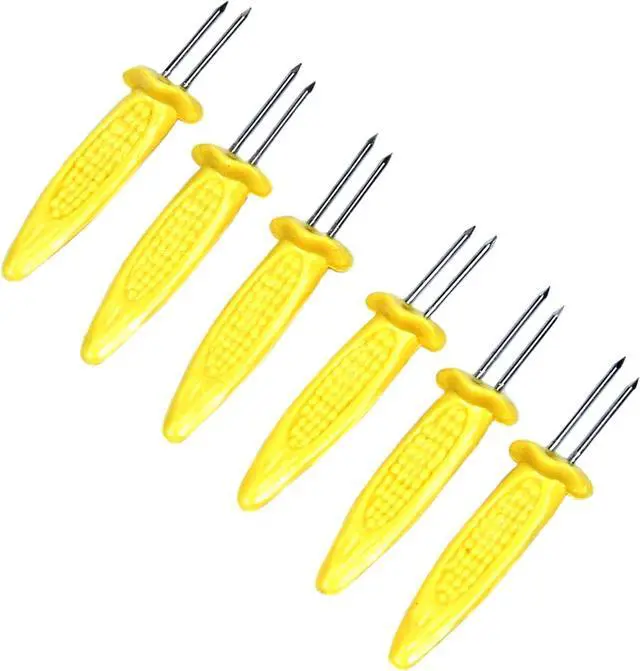 Main image of Chef Craft Jumbo Corn Holders (6 Pieces), Yellow, One Size, 20653