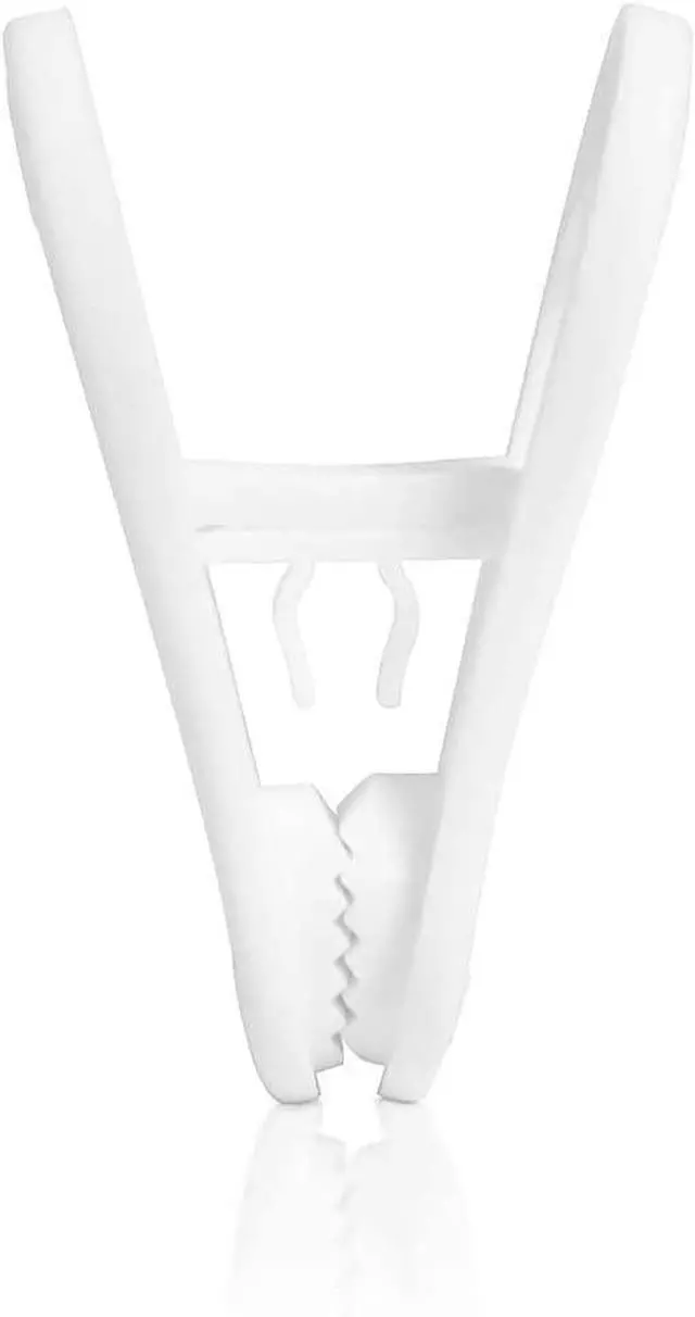 Alt view image 2 of 4 - Otylzto 20PCS Multi-Purpose White Hanger Clips, Standard Plastic Clips