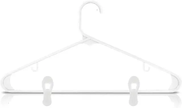 Alt view image 4 of 4 - Otylzto 20PCS Multi-Purpose White Hanger Clips, Standard Plastic Clips