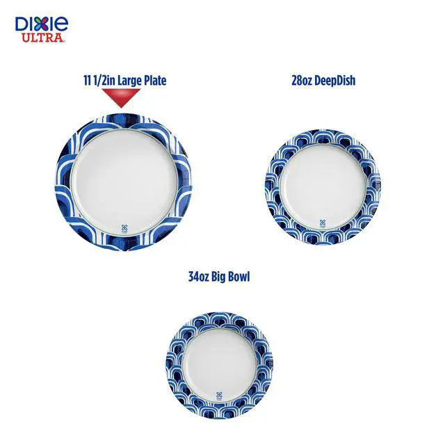 Alt view image 2 of 5 - Dixie Ultra, Large Paper Plates, 11 Inch, 25 Count, 3X Stronger*, Heavy Duty, Microwave-Safe, Soak-Proof, Cut Resistant, Great for Heavy, Messy Meals