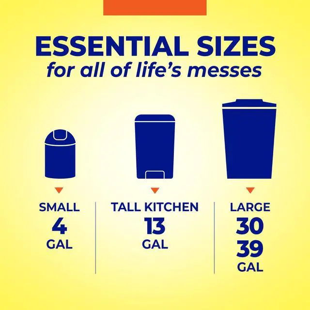 Alt view image 6 of 7 - Hefty Essentials 4 Gallon Trash Bags, White, Fresh Linen Scent, 52ct