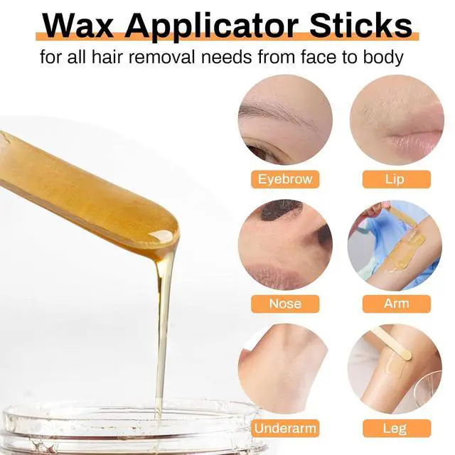 Alt view image 3 of 6 - Hair Removal Wax Applicator Sticks - 150 Count, Large Wooden, 6 Inches