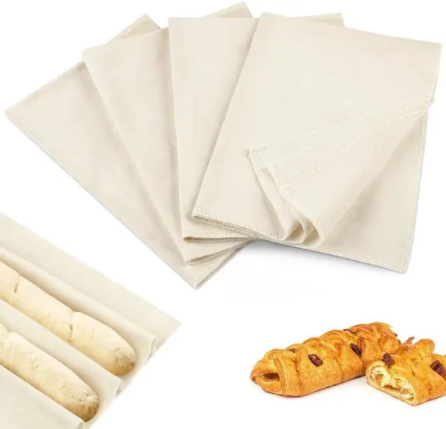 Main image of Ninsula 4-Piece Tea Towels for Baking Sourdough, 14x18.8Inches Reusable Thick Bread Cloth for Proofing, Bread Cloth for Loaf, Pastry, Bread