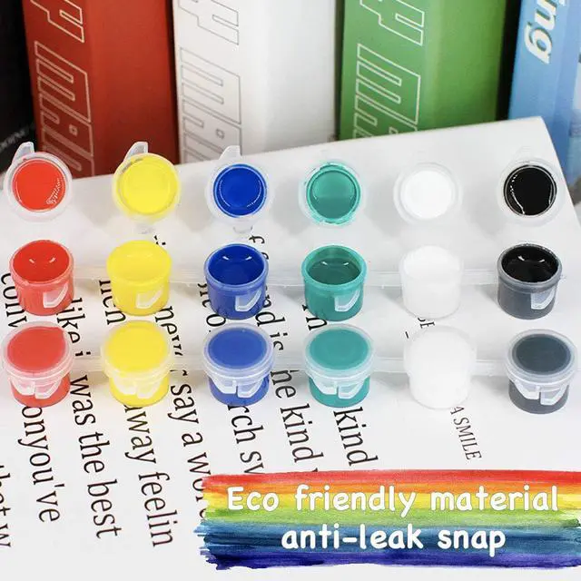Alt view image 6 of 6 - 36 Empty Paint Cans with Lids, 5ml/0.75oz Clear Storage Paint Containers, Mini Paint Cups for Art Craft Projects, Kids Classroom School Art Festival