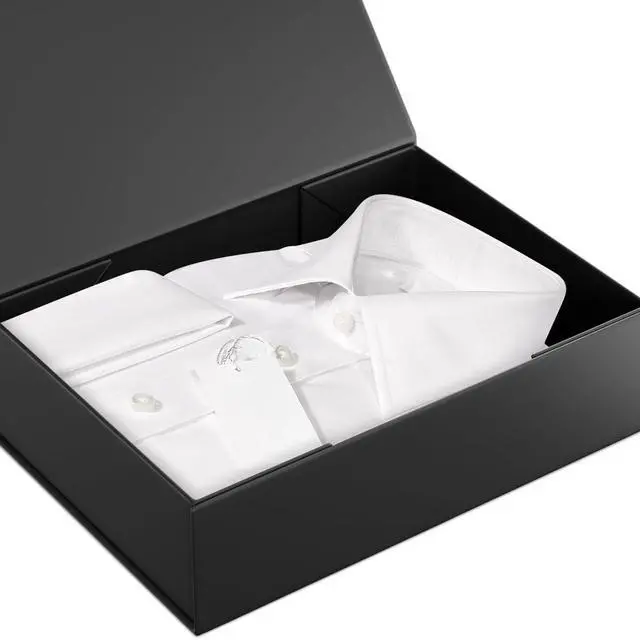 Alt view image 5 of 6 - 18cm x 21.59cm x 8.43cm Black Gift Box with Magnetic Closure