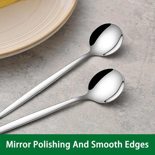 Alt view image 7 of 7 - Stainless Steel Coffee and Tea Spoons 5.1Inches, 6-Pack Cute Mini Spoons for Dessert, Small Espresso Spoons