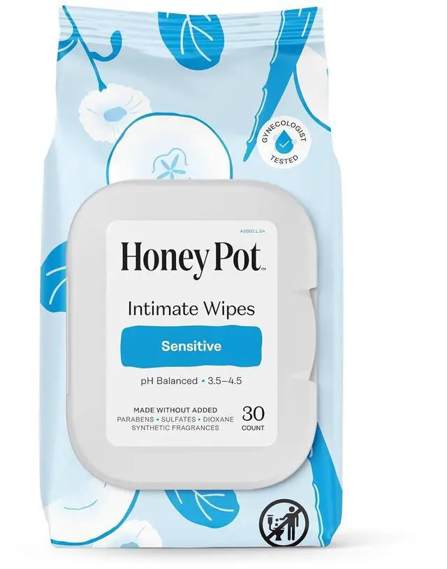 Main image of The Honey Pot Company Sensitive pH Balanced Herbal Feminine Wipes, 30ct