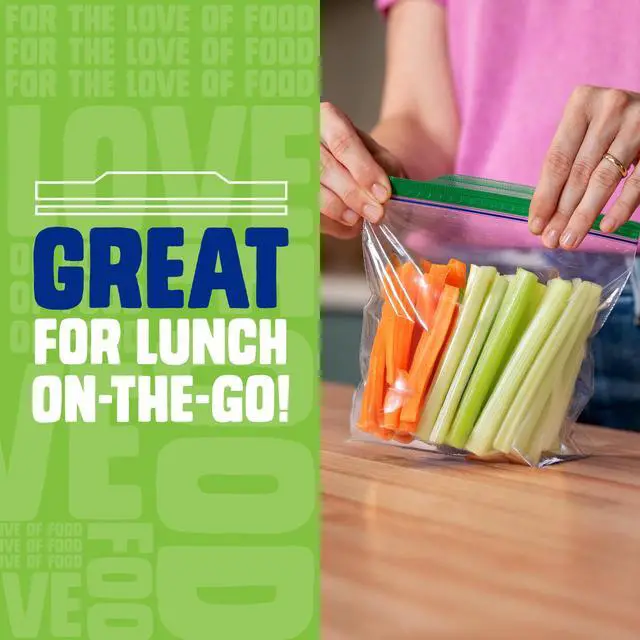 Alt view image 3 of 6 - Ziploc Sandwich and Snack Bags, Easy Open, 105 Count, Food Storage