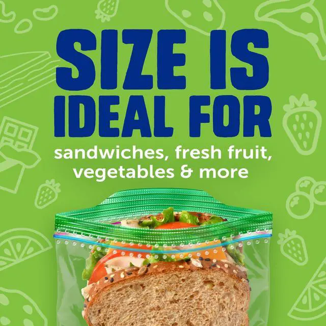 Alt view image 4 of 6 - Ziploc Sandwich and Snack Bags, Easy Open, 105 Count, Food Storage
