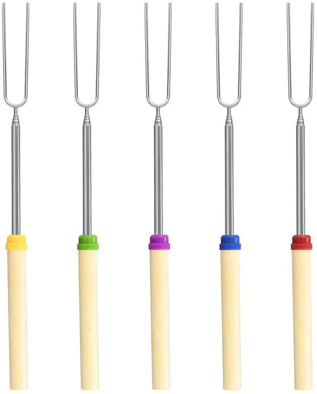Main image of 5 Pack Marshmallow Roasting Sticks, 32-Inch Long Extendable Forks