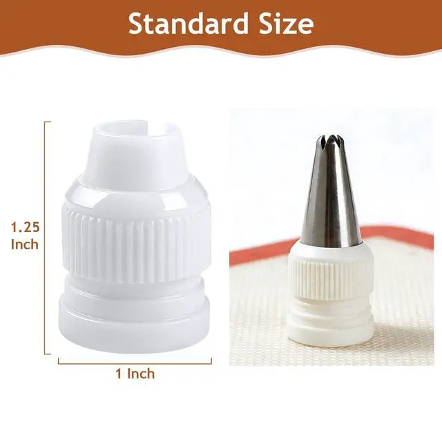 Alt view image 3 of 7 - 12-Pack Standard Plastic Pipe Bag Coupler for Pipe Tips and Icing Nozzles
