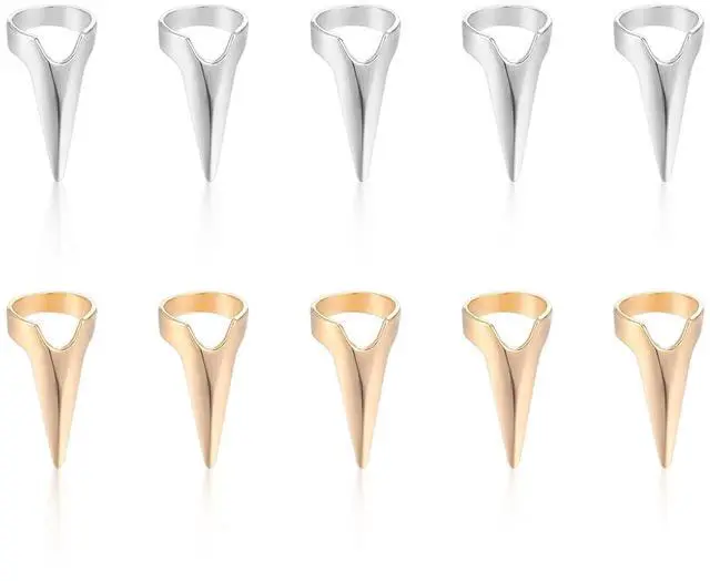 Main image of 10 Pcs Metal Hair Parting Rings, Pinky Selecting Tools