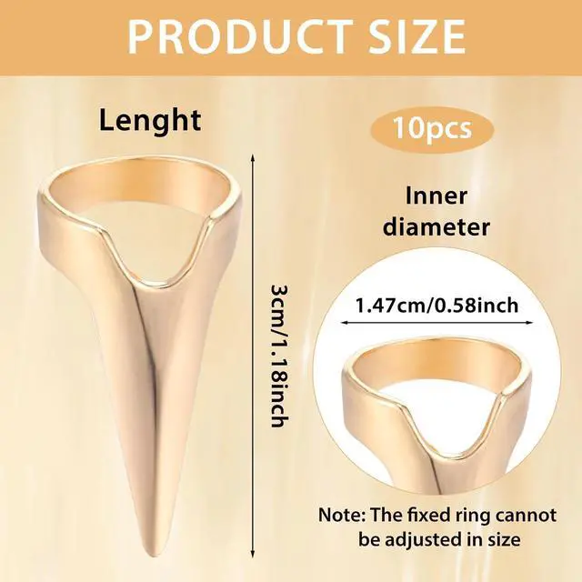 Alt view image 2 of 7 - 10 Pcs Metal Hair Parting Rings, Pinky Selecting Tools