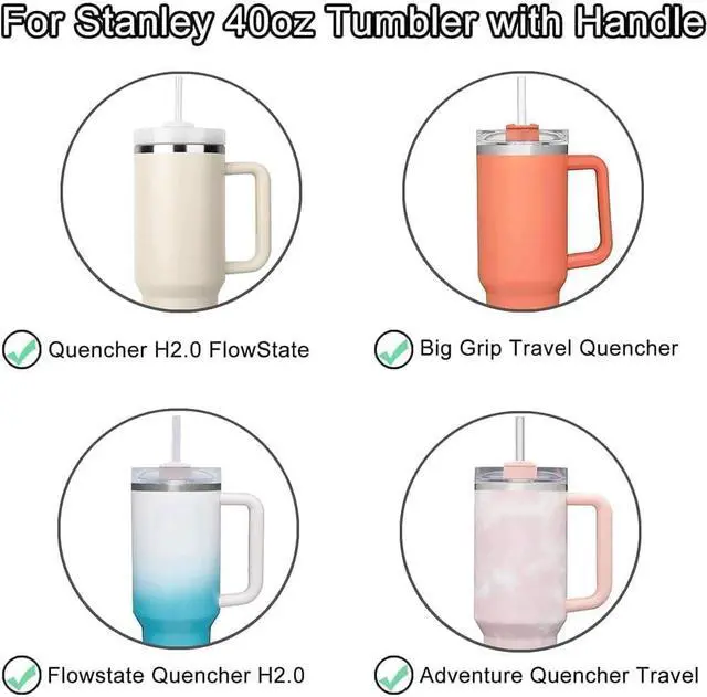 Alt view image 6 of 6 - 1 Piece Replacement Lid for Stanley 40oz Tumbler, Dust-Proof, Leak-Proof, Splash-Proof, Compatible with Stanley Tumbler and More, Black