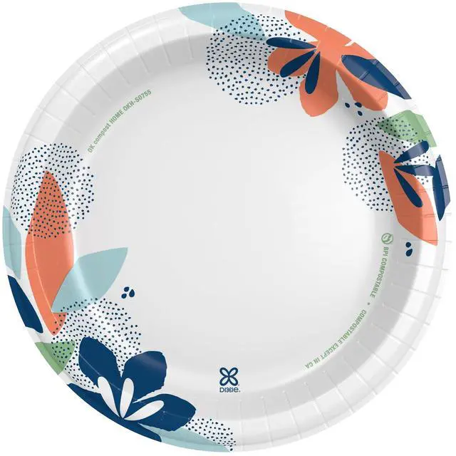 Alt view image 5 of 7 - Dixie 10Inch Paper Plates, 54 Count, 2X Strength, Microwave Safe, Soak Proof, Cut Resistant, Disposable, Everyday Use for Breakfast, Lunch, Dinner