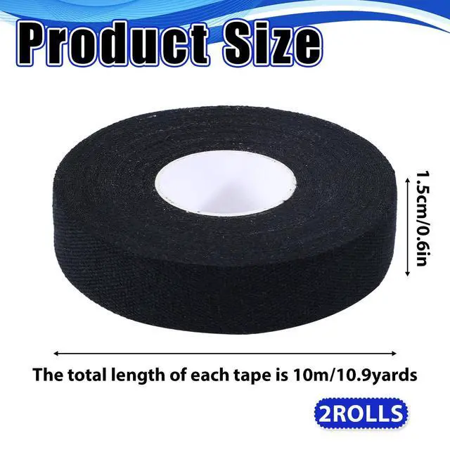 Alt view image 4 of 6 - 2 Rolls Finger Tape, 0.6-Inch x 32-Feet, Extra Strong Adhesive, Athletic Tape for Fingers, Hands, Toes, Rock Climbing, Skin-Friendly, Outdoor Sports, Football (Black)