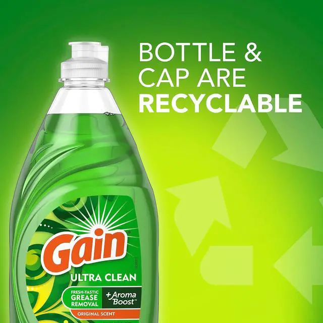 Alt view image 7 of 7 - Gain Ultra Liquid Dish Soap, Original Scent, Grease Removal, 38Fl Oz (Pack of 1)