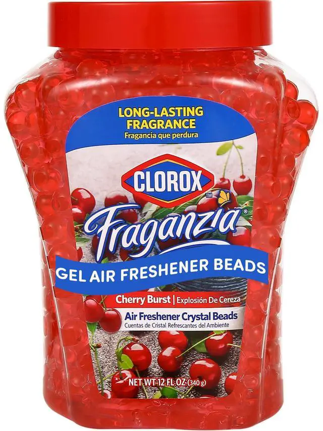 Main image of Clorox Fraganzia Crystal Beads Air Freshener, Cherry Burst Scent, 12 Fl Oz