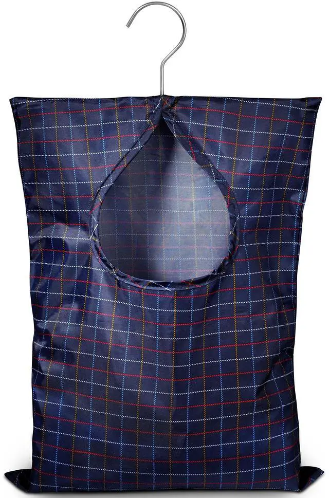 Main image of Handy Laundry Clothespin Bag - 11"x15" - Holds 100 Medium Clothespins, Water-Repellent, Hook for Hanging, Extra-Large Opening