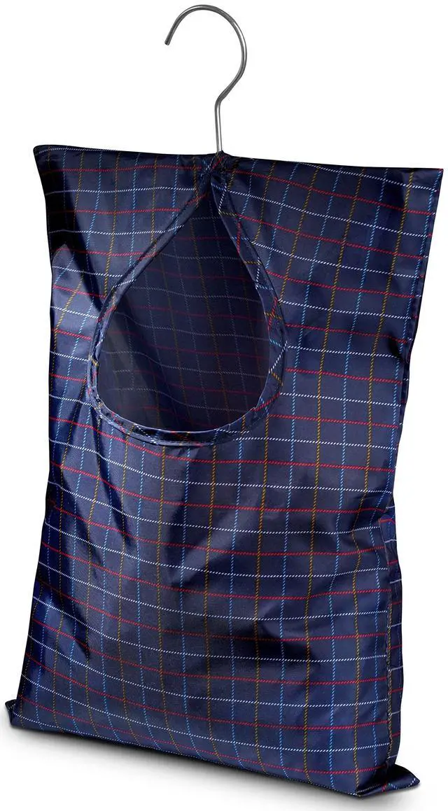 Alt view image 5 of 6 - Handy Laundry Clothespin Bag - 11"x15" - Holds 100 Medium Clothespins, Water-Repellent, Hook for Hanging, Extra-Large Opening