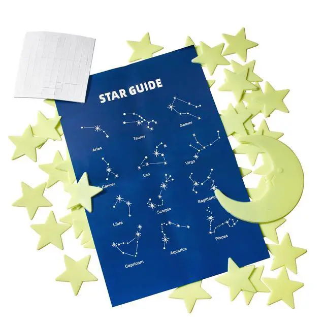 Alt view image 3 of 4 - Starry Night Glow Stars - Extra Large, Extra Strong Glow for Walls & Ceilings - Mounting Putty Included