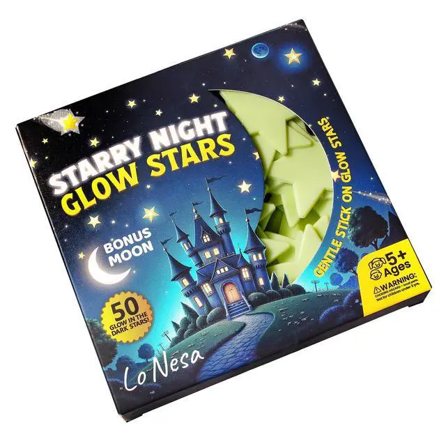 Alt view image 2 of 4 - Starry Night Glow Stars - Extra Large, Extra Strong Glow for Walls & Ceilings - Mounting Putty Included