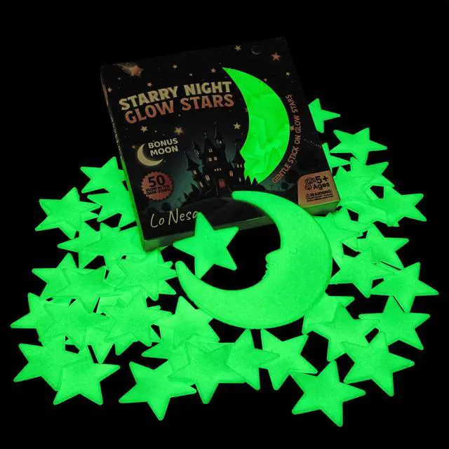 Alt view image 4 of 4 - Starry Night Glow Stars - Extra Large, Extra Strong Glow for Walls & Ceilings - Mounting Putty Included