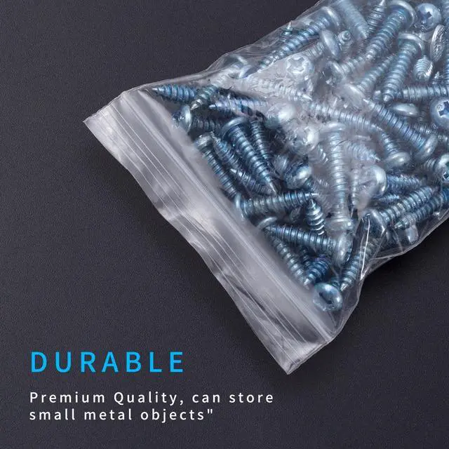 Alt view image 6 of 6 - Mini Plastic Bags 300 PCS 3 Assorted Sizes