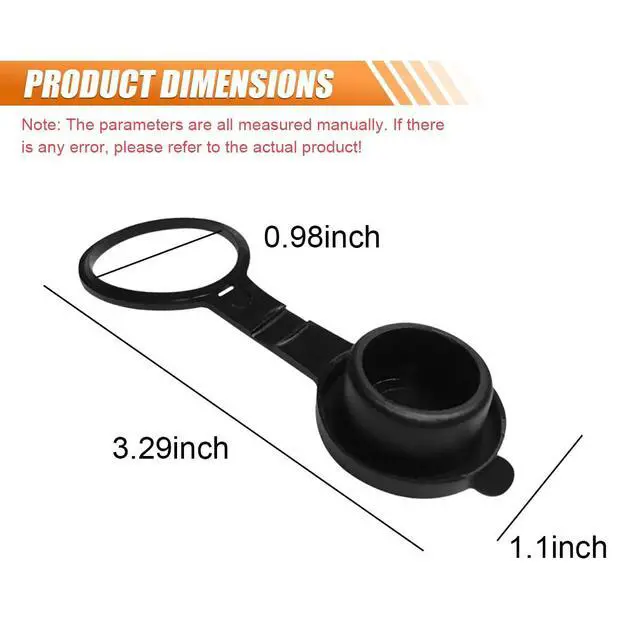 Alt view image 6 of 6 - Universal 12V Car Cigarette Lighter Plug Cover, Dust-Proof & Waterproof Plastic Socket Cap with Circular Protective Sleeve (3PCS)