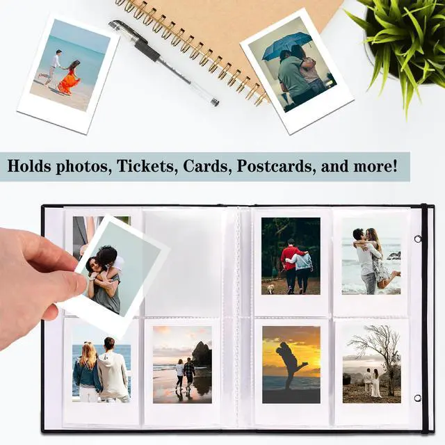 Alt view image 2 of 6 - Fujifilm 208 Photos Mini Instant Film Photo Album, 2x3 Inch, Linen Hardcover, Black, 1 Pack