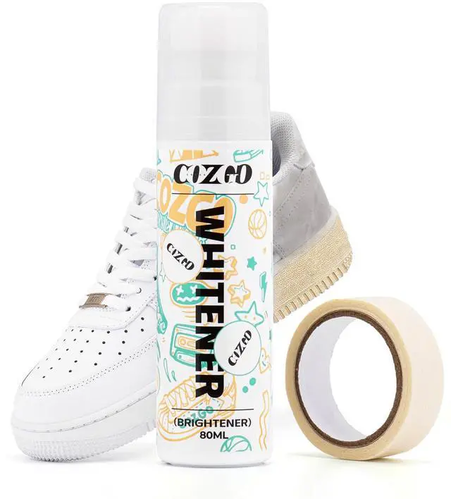 Main image of COZGO White Shoe Polish and Scuff Cover Whitener for Sneakers, Leather, Canvas, Mesh, Tennis, PU, Fabric, Foam, Rubber