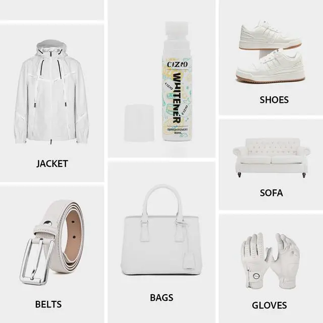 Alt view image 3 of 6 - COZGO White Shoe Polish and Scuff Cover Whitener for Sneakers, Leather, Canvas, Mesh, Tennis, PU, Fabric, Foam, Rubber