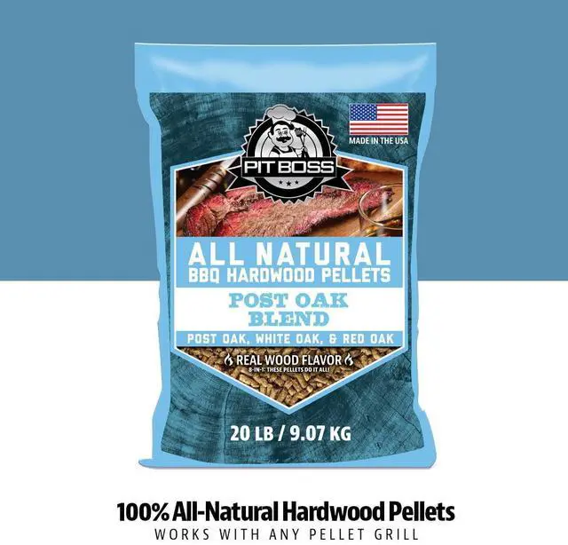 Alt view image 3 of 5 - Pit Boss 100% All Natural Hardwood Post Oak Blend BBQ Grilling Pellets, 20 Pound Bag