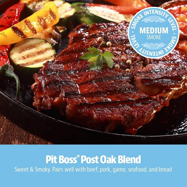 Alt view image 5 of 5 - Pit Boss 100% All Natural Hardwood Post Oak Blend BBQ Grilling Pellets, 20 Pound Bag