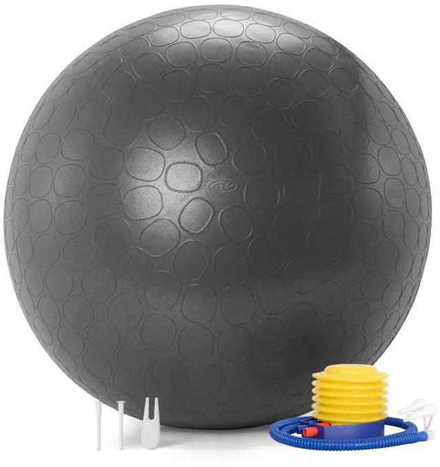 Main image of Athletic Works 75 cm Anti-Burst Exercise Yoga Ball with Foot Pump