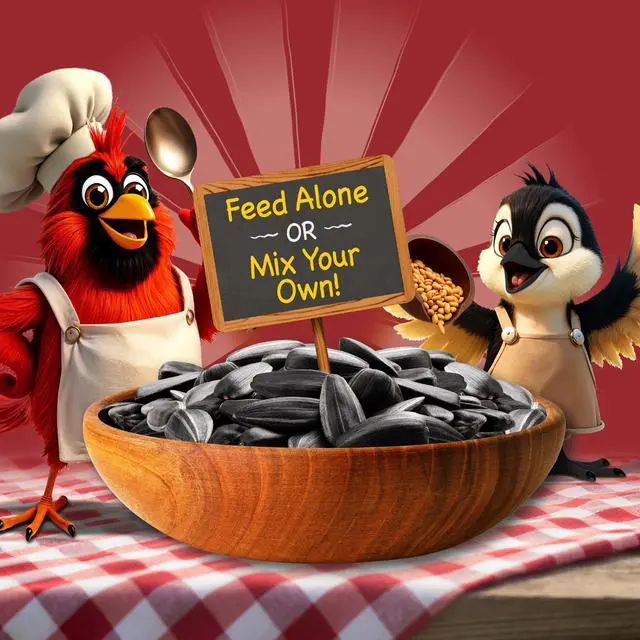 Alt view image 3 of 5 - Pennington Recipe Selects Black Oil Sunflower Seed Dry Wild Bird Feed - Bird Food, 40 lb. Bag, 1 Pack