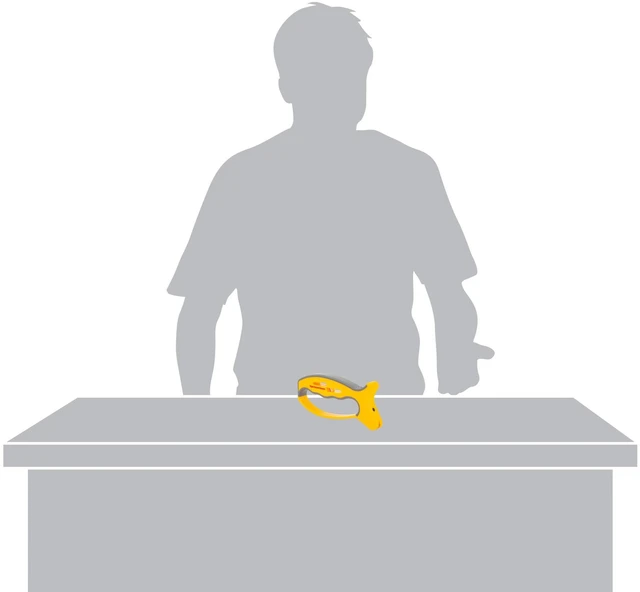 Alt view image 7 of 7 - Smiths 50170 JIFFY V-Sharp Knife & Scissors Sharpener, Yellow & Grey